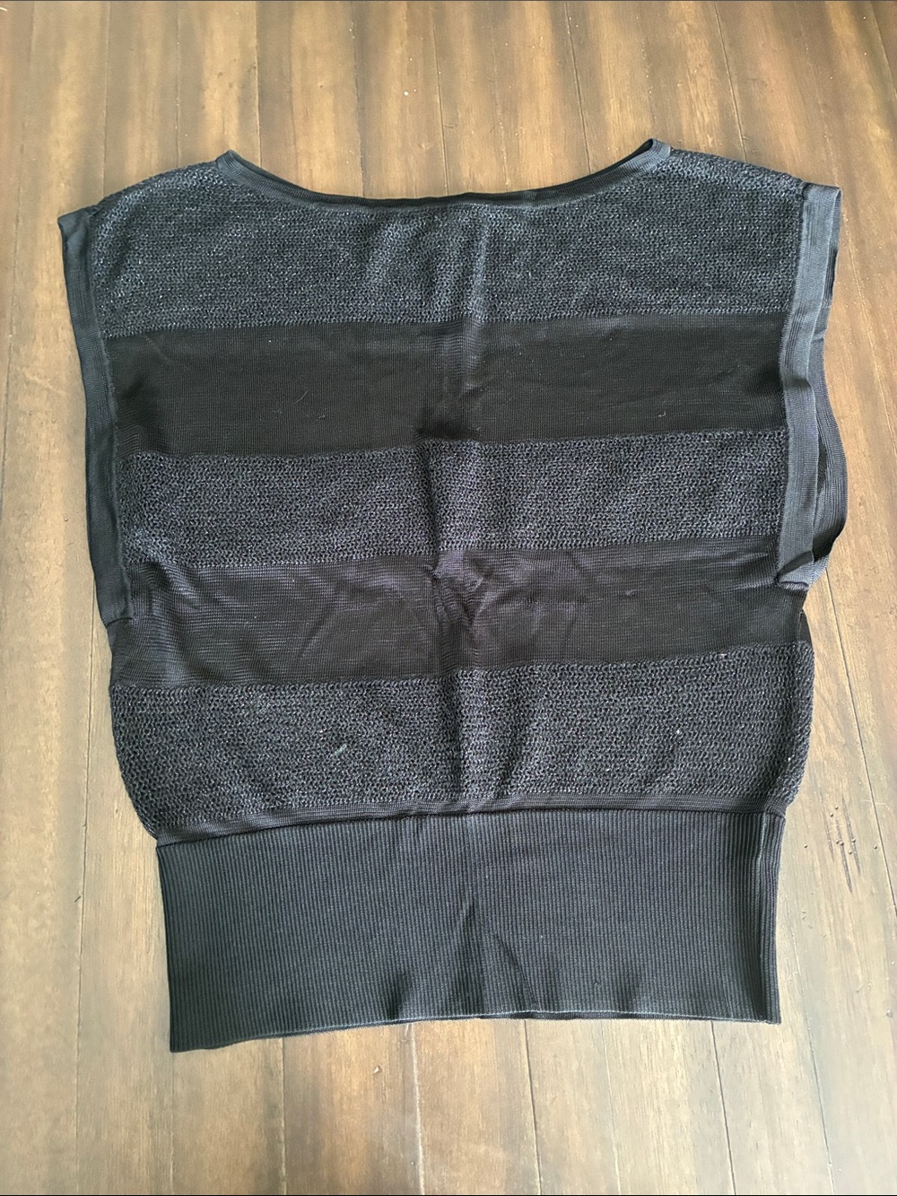 White House Black Market Black Striped Knit Pullover